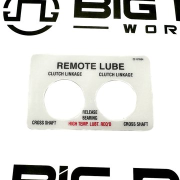 Decal - Remote Lube 22-01684 - Paccar