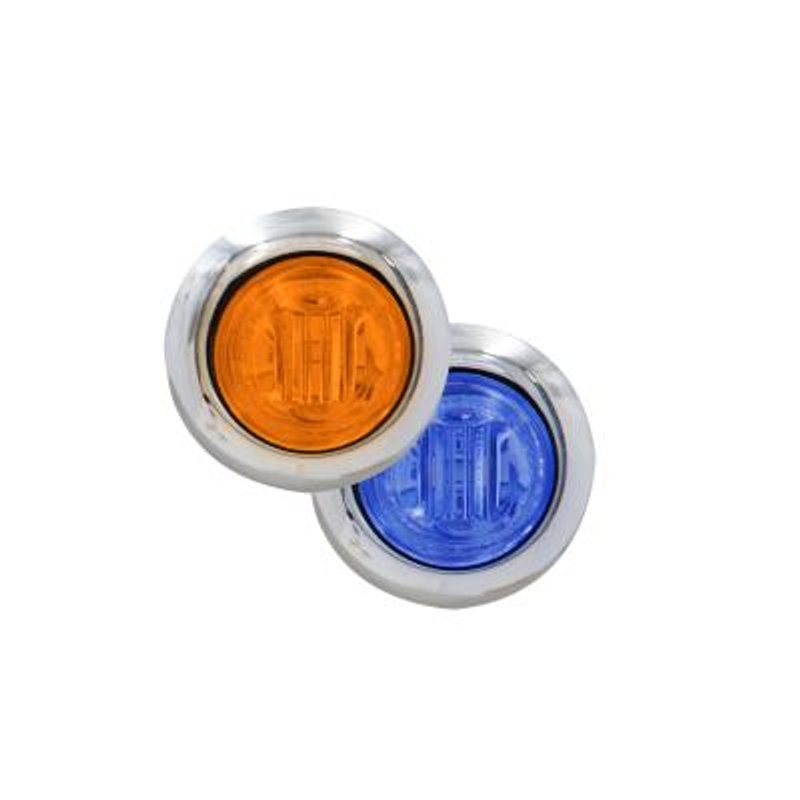 Clearance, Marker Amber With Blue Aux 3/4 In. Round P2P3 M09340YBL-DC - Maxxima