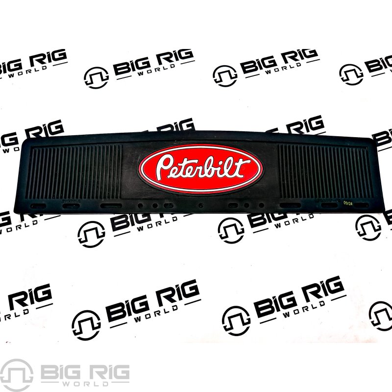Mudflap - QTR Fenders 6X24 BLK/RED MF0005P-FG - Peterbilt