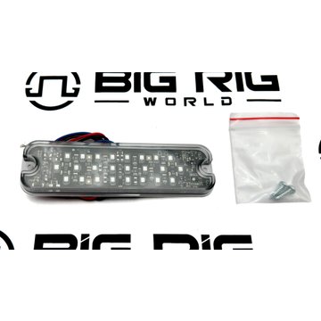 Slim Version, LED, Traffic Control Exterior Strobe Light, 18 Diode, Oval Blue, Clear Surface Mount 92872B - Truck Lite