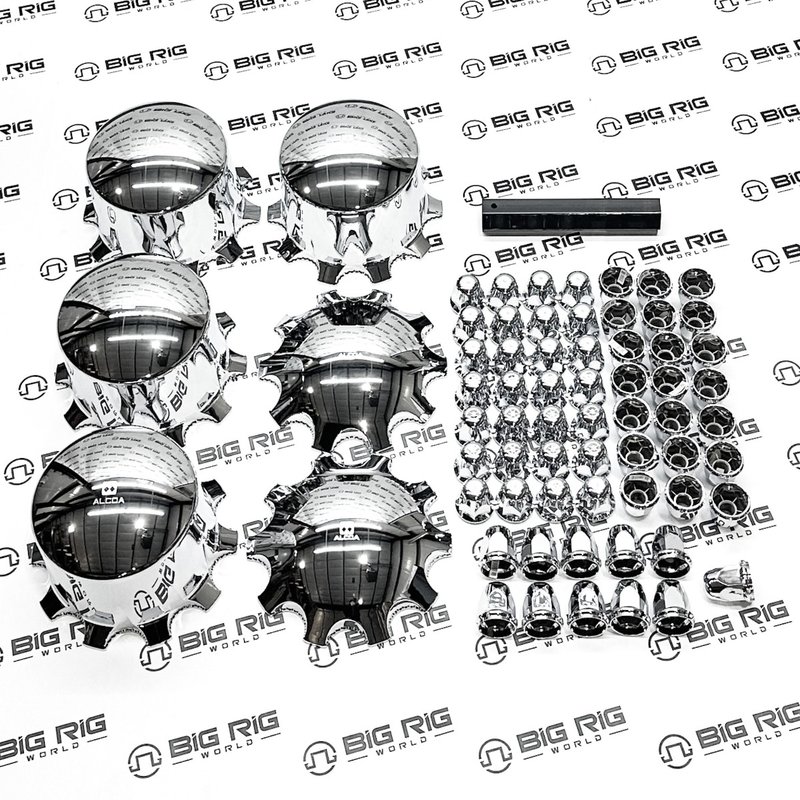 Alcoa Chrome Multi-Piece Front and Dual Rear Axle Kit 076185-077185K2T - Alcoa