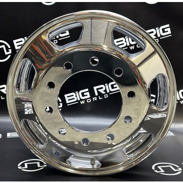 Kenworth OEM Stylized Wheel - 22.5 x 8.25 - 7 Hole - Mirror Polish Outside Only 88U681 - Alcoa