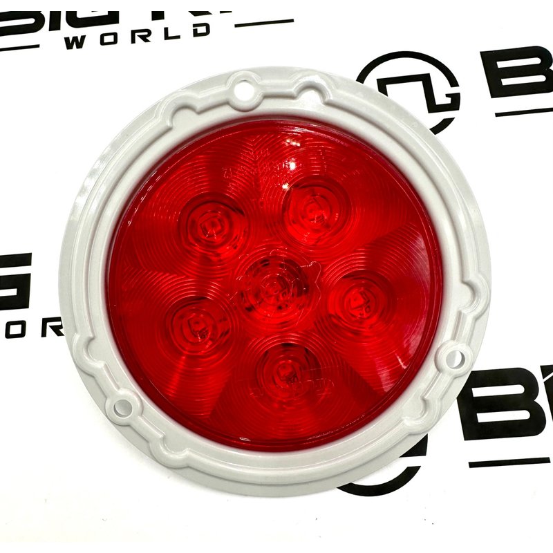 LED Super 44 S/T/T 6 Diode Lamp with Gray Flange 44322R - Truck Lite