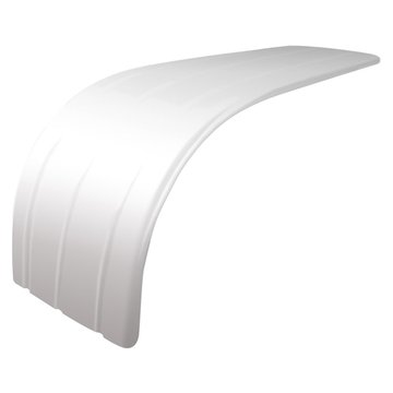 Half Fender 72 In. Stainless Steel 3 Ribbed W/Rolled Edge TFEN-H31 - Trux Accessories