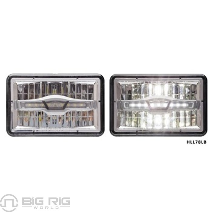 LED Head Light 4x6 Inch HLL78LBP - Optronics