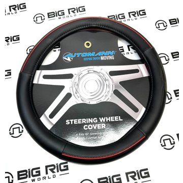 Steering Wheel Cover - Black/Red 562.99009SWC-R - Automann