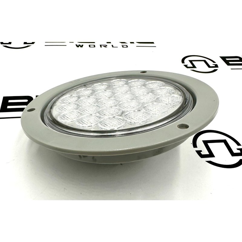 LED Signal Stat Back-Up 4-inch Round Lamp with Int Flange, Clear 4063C - Truck Lite