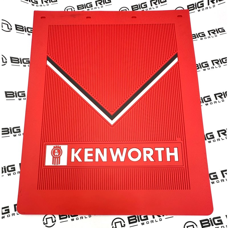 Red Ribbed Rear Mud Flap 24x30 In. K3442 - Kenworth