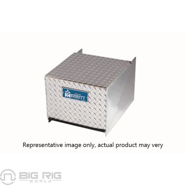 Battery Box - 2 Battery W/O Steps, Bolt-On Lid 12x20x16 3521-1MTQ - Merritt Equipment