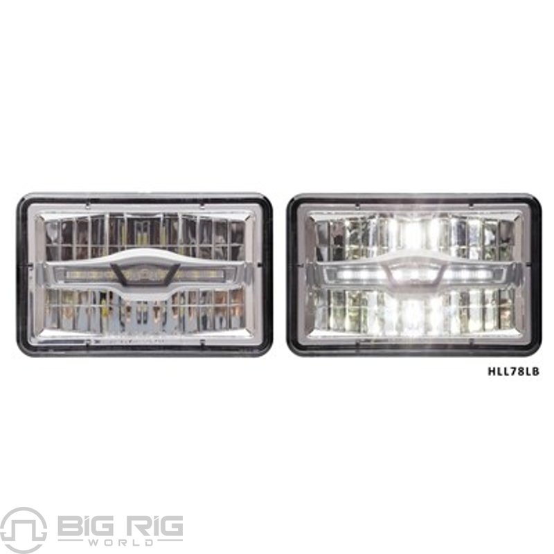 LED Head Light 4x6 Inch HLL78LBP - Optronics