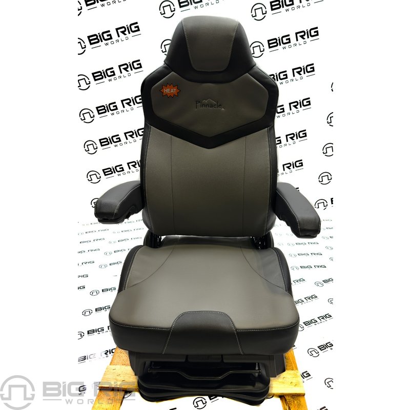 Pinnacle Seat (Black on Gray Leather) w/ Armrests & Heat 187300MWH665 - Seats Inc.