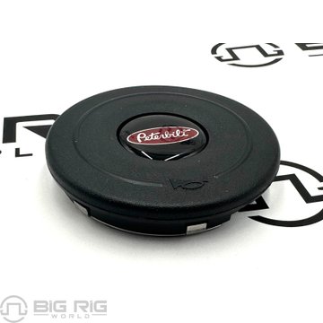 Button - Horn W/PB Black Emblem S56-6050 - Peterbilt