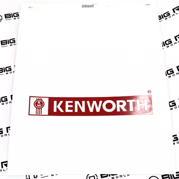 Mudflap - White 3/16 30 KW Bar Red Poly 24X30WKWF - Kenworth