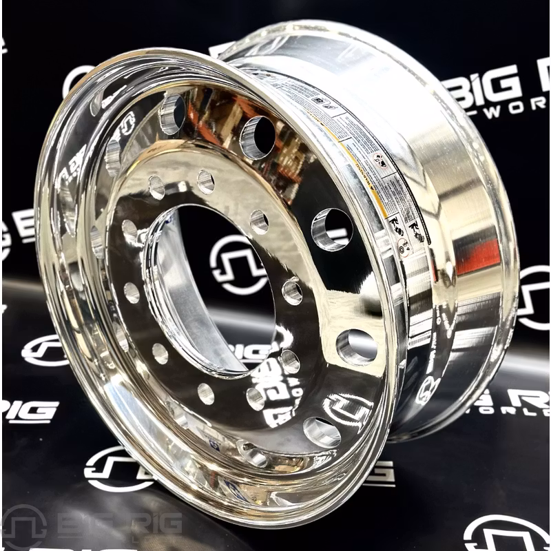 22.5 x 9.00 Alcoa Aluminum Wheel - Mirror Polish Outside Only 89U631 - Alcoa