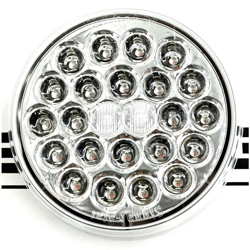 LED Signal Stat S/T/T 4-inch Round Clear Lamp Lens 4051A - Truck Lite