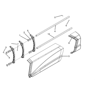 Partial Fairing Assembly, Primed, LH A33-1070-2004110 - Kenworth