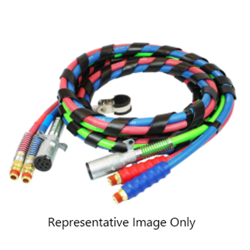 12ft 3-in-1 AirPower Line, Black Hoses 169127S - Tectran - Big Rig