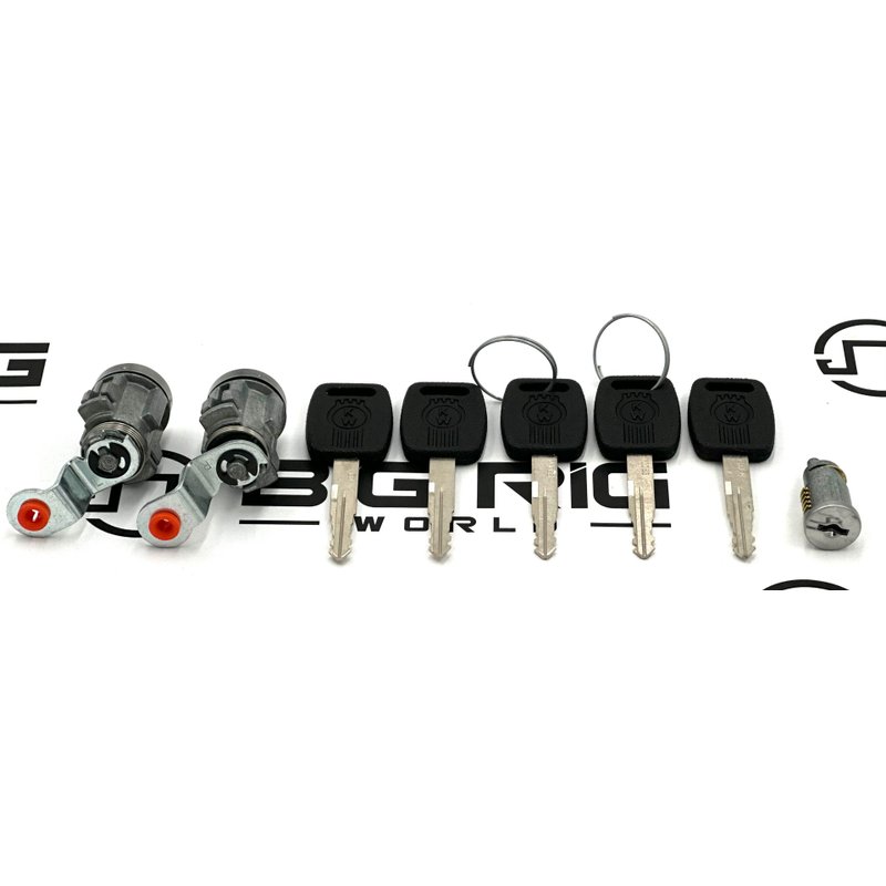 Lock kit - KW, 5 Keys / 2 Door/Ignition Cylinder, Random R56-1170-15B100000 - Kenworth