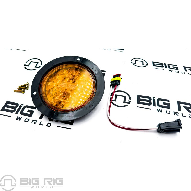 LED Super 44 Rear Turn with Black Flange Kit 44027Y - Truck Lite