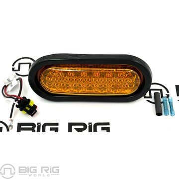 LED 60 Series Strobe, Grommet Mount Kit with Non-Metalized Reflector 60122Y - Truck Lite