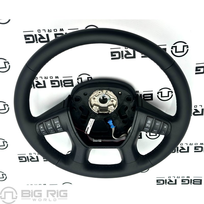 Steering Wheel, Leather Multifunction, Amber BK J91-6002-210 - Peterbilt
