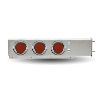 Flat Top Mud Flap Hanger With 3 3/4 In. Bolt Spacing & 4 In. LEDs TU-9209L1 - Trux Accessories