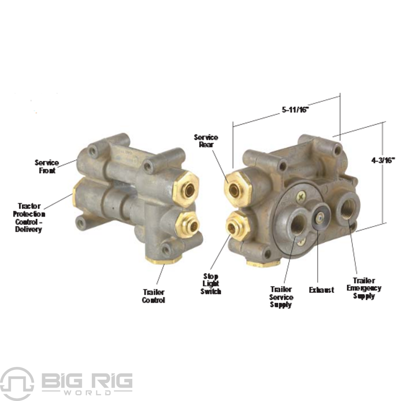 TP-5 Tractor Protection Valve 107430 - Bendix
