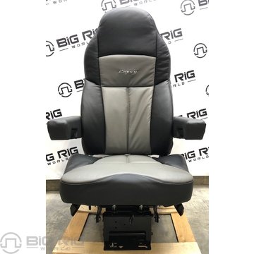 Legacy Silver Seat Two Tone (Black and Gray Leather) w/ Arms 188121MW1165 - Seats Inc.