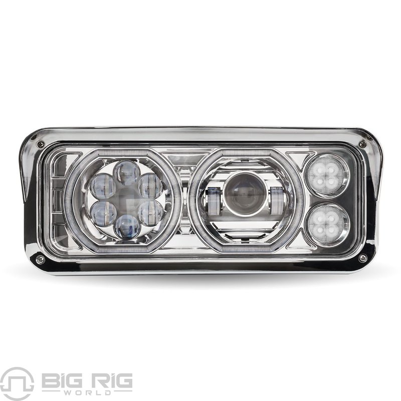 Universal Chrome LED Projector Headlight TLED-H120 - Trux Accessories