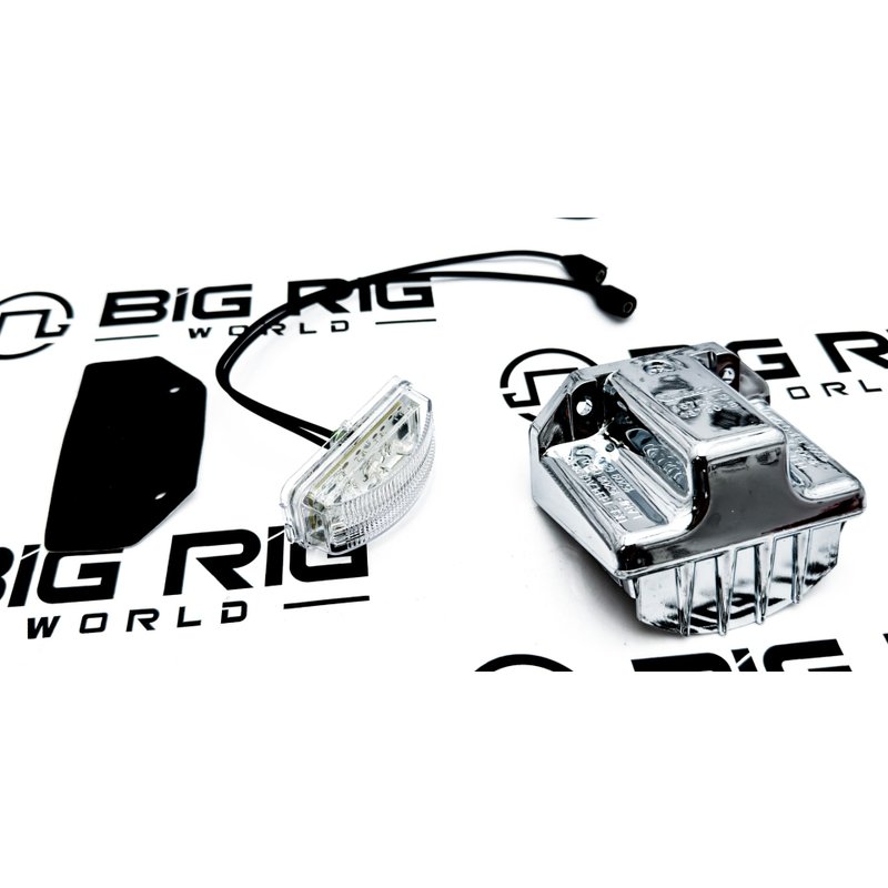 LED 15 Series License Lamp Kit, 12 Volt, Chrome Bracket 15055 - Truck Lite
