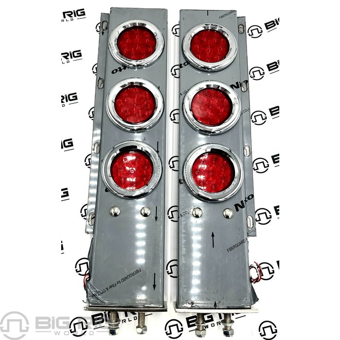 Flat Top Mud Flap Hanger W/ 2 1/2 Inch Bolt Spacing & 4 Inch LEDS TU-9210L1 - Trux Accessories