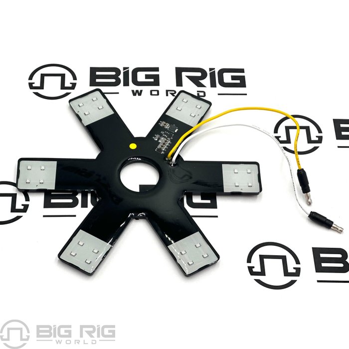 8 Inch Amber Auxiliary Star LED Light for 15 Inch Donaldson/Vortox Air Cleaners - 24 Diodes TLED-X1A - Trux Accessories