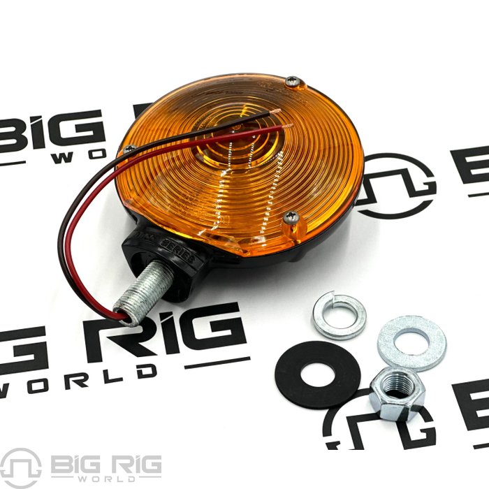 Single Face Die Cast Pedestal Bulb Replaceable Lamp with Black Housing 2702A - Truck Lite
