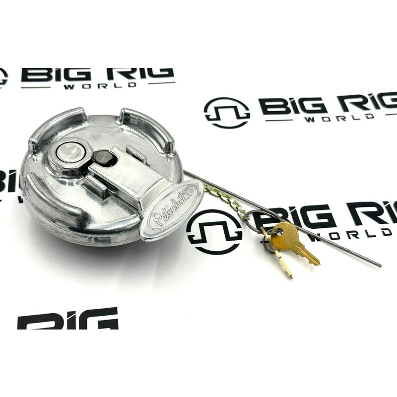 Cap - Fuel Locking W/PB Logo Polished 11-04859-200P - Peterbilt