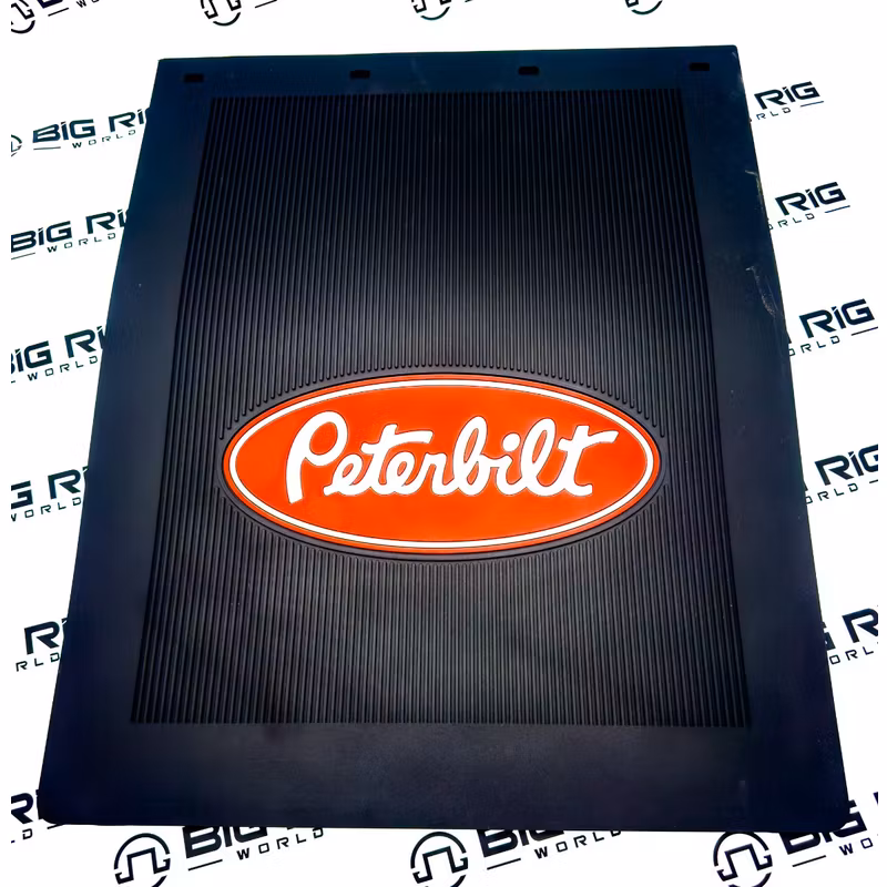 Peterbilt Mudflap Black with Logo 24x30 3050MF - Peterbilt