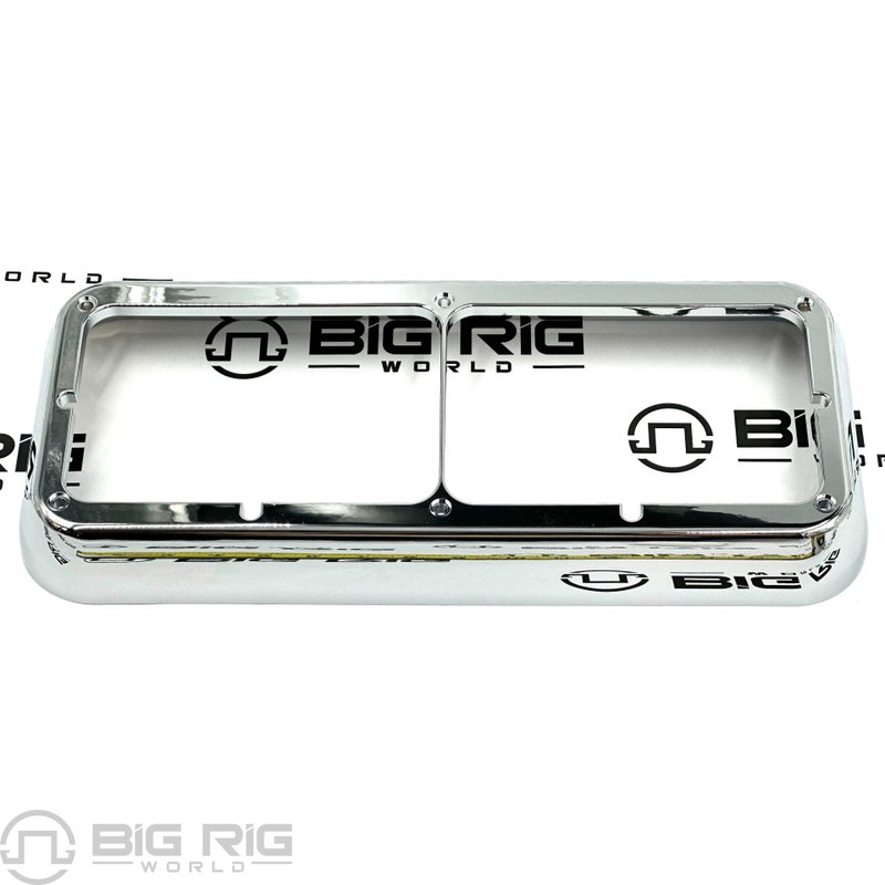 Dual Small Rectangular Chrome Bezel with Screws 3-2048-3-PAT - Patriom