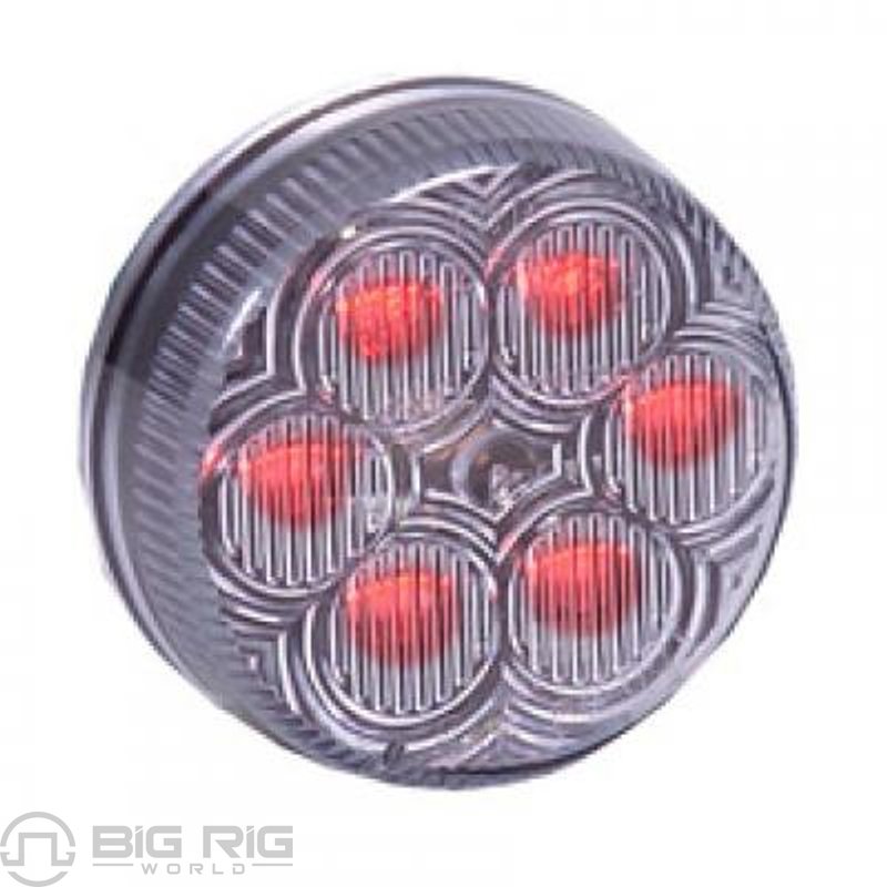 Clearance Marker Light 2 In. Round, Red W/Clear Lens M34260RCL - Maxxima