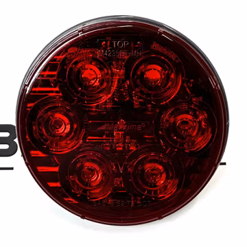 Round Red 4-inch 6 LED Stop/Turn/Tail Max Heat Lens M42358R-MH - Maxxima
