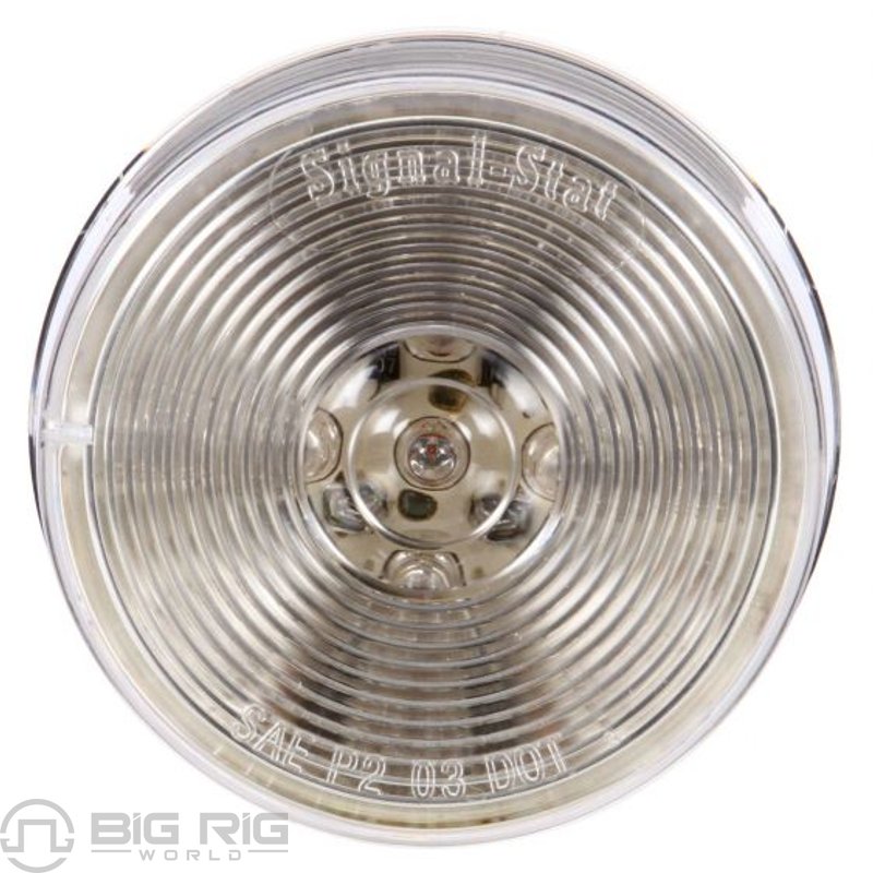 LED Signal Stat Clearance/Marker 2 1/2-inch Round Lamp Clear Lens 1051A - Truck Lite