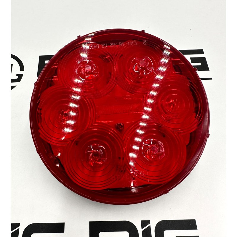 Stop / Tail / Turn Light Red, Round 4 In. 6 LED W/Dry-Fit Connection M42344R - Maxxima