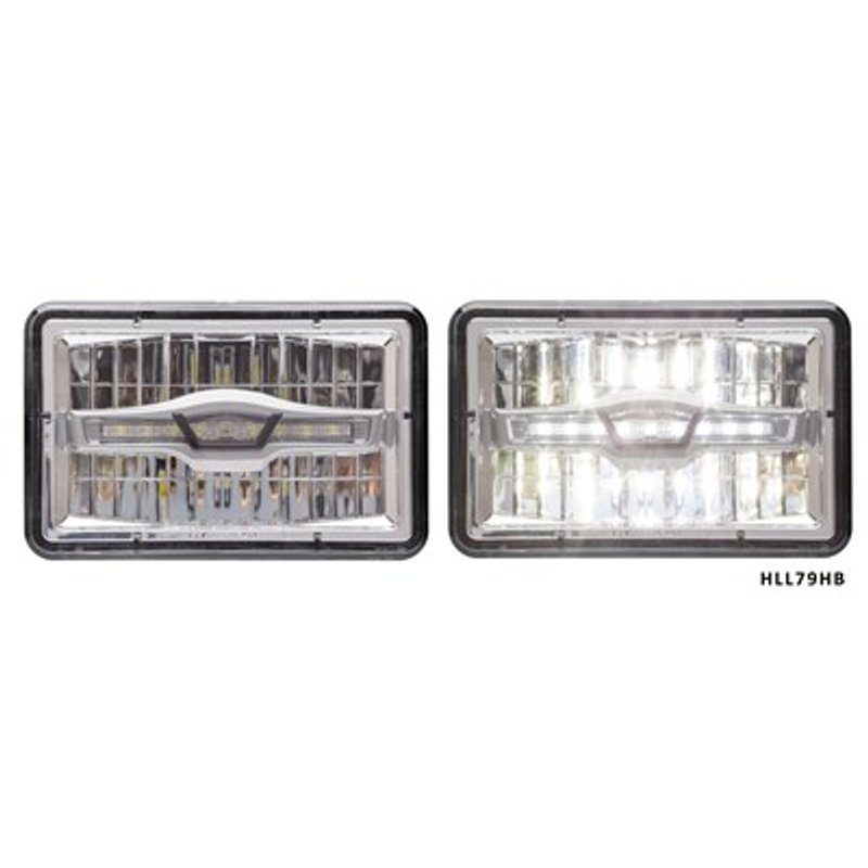 LED Head Light 4x6 Inch HLL79HBP - Optronics