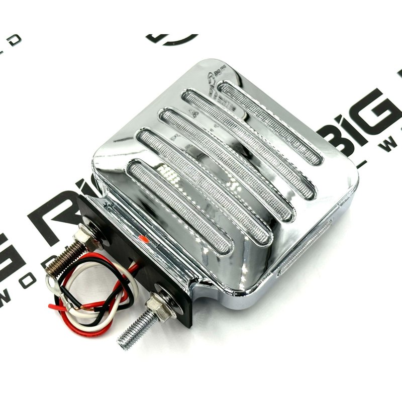 Flatline Double Face Double Post Square Clear LED Turn Signal/Marker TLED-FSC - Trux Accessories