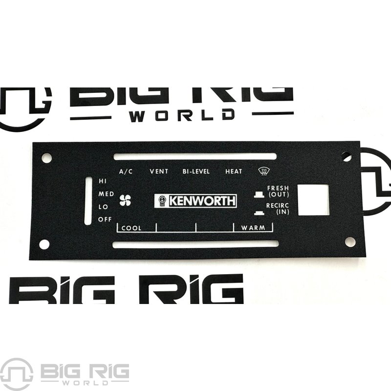 HVAC Face Plate - Decal - Information - Plastic UA10050 - TRP