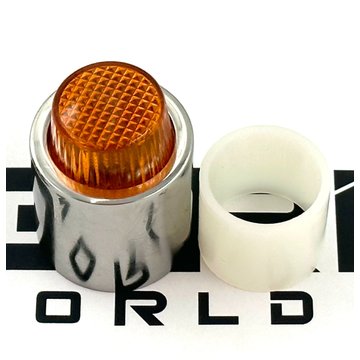 Fine Thread SS Lens Cap/Spacer/Amber Lens 1300 - Bores Manufacturing