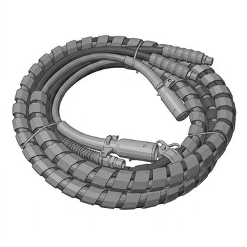 3-IN-1 Hose, ABS, 15 Ft. Straight Black Rubber PE18050 - Paccar