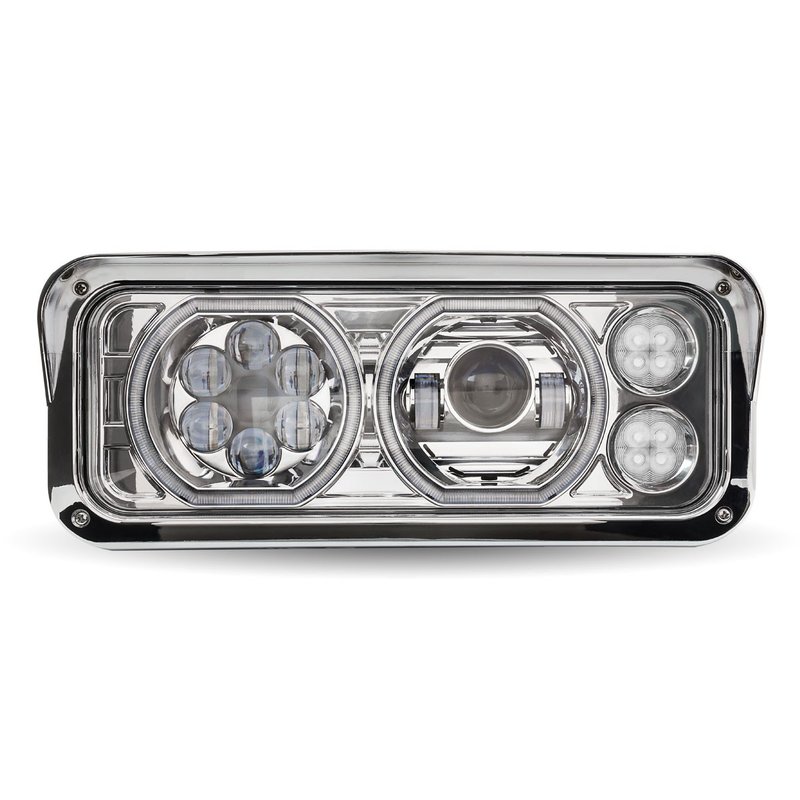 Universal Chrome LED Projector Headlight TLED-H120 - Trux Accessories