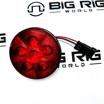 Super 44 LED Round Red 4-inch 6-Diode Stop/Turn/Tail Lamp 44353R - Truck Lite