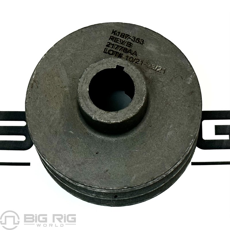 Alternator Pulley 3-5/8X2.37TX2 Grooves K187-353 - Kenworth