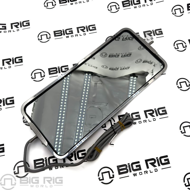 Heated 7x16 Stainless Steel West Coast Mirror - Left Side SH7161S - Paccar