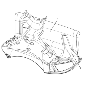 Fender Assy-W/Headlamp Reinforcement LH L29-1136-100 - Kenworth